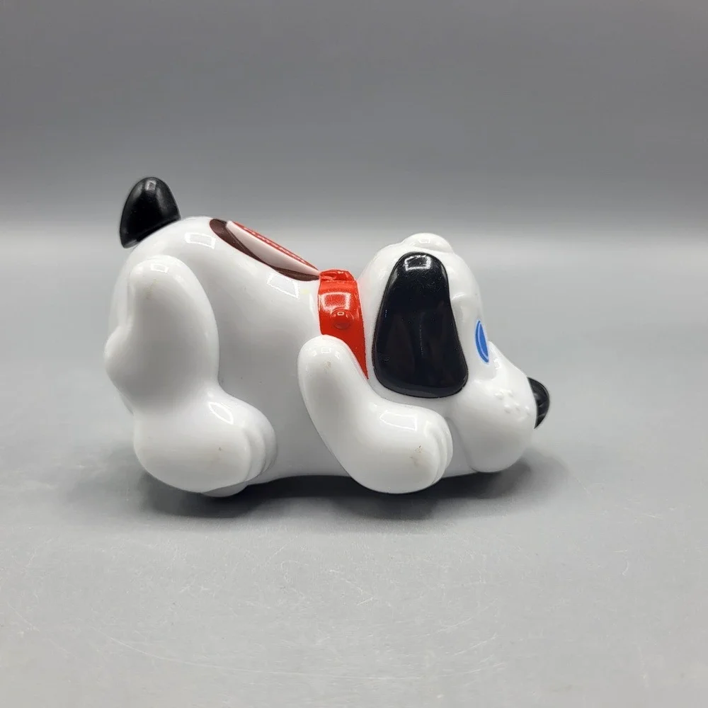 Playskool Puppy Dog Rolling Toy Wendy's Kids Meal 2001 Vintage White Black Red